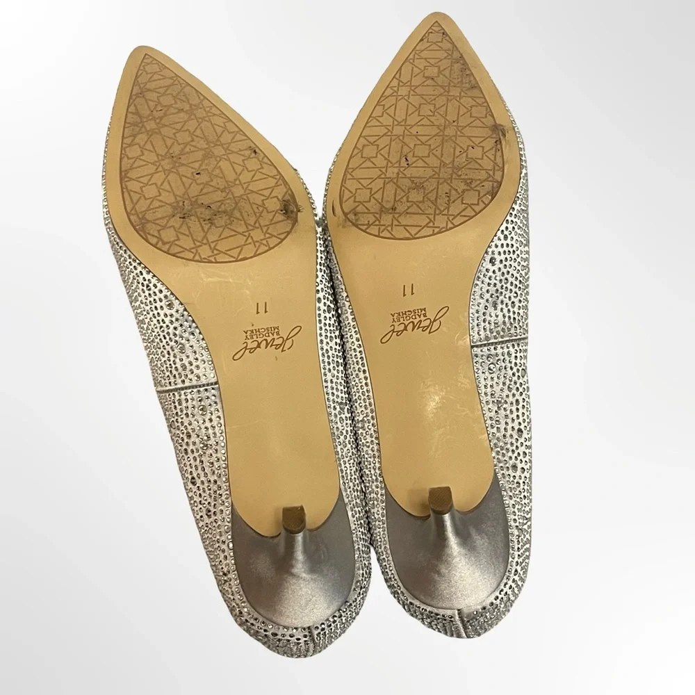 Badgley Mischka  Rhinestone Pointed-Toe Pumps in size 11 - Picture 6 of 9